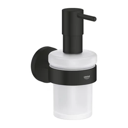 GROHE Essentials szappanadagoló, tartókonzollal, matt fekete GROHE Essentials szappanadagoló, tartókonzollal, matt fekete