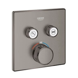 GROHE Grohtherm SmartControl termosztát falsík mögötti telepítéshez, 2 fogyasztóra, brushed hard graphite