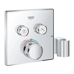 GROHE Grohtherm SmartControl termosztát falsík mögötti telepítéshez, 2 fogyasztóra és beépített zuhanytartóval