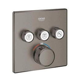 GROHE Grohtherm SmartControl termosztát falsík mögötti telepítéshez, 3 fogyasztóra, brushed hard graphite