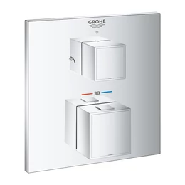 GROHE Grohtherm Cube termosztátos zuhany keverő 2 kimenethez, beépített elzáró/váltó szeleppel