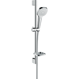 HANSGROHE Croma Select E zuhanyszett Vario 65 cm-es zuhanyrúddal és szappantartóval, fehér/króm
