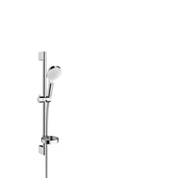 HANSGROHE Crometta Vario 0,65 m zuhanyszett Casetta szappantartóval, fehér/króm HANSGROHE Crometta Vario 0,65 m zuhanyszett Casetta szappantartóval, fehér/króm