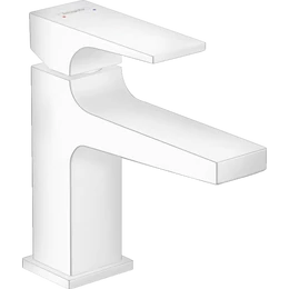 HANSGROHE Metropol egykaros mosdócsaptelep 100 nyitókarral, kézmosókhoz, push-open lefolyógarnitúrával, matt fehér HANSGROHE Metropol egykaros mosdócsaptelep 100 nyitókarral, kézmosókhoz, push-open lefolyógarnitúrával, matt fehér