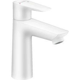 HANSGROHE Talis E egykaros mosdócsaptelep 110 automata lefolyógarnitúrával, matt fehér HANSGROHE Talis E egykaros mosdócsaptelep 110 automata lefolyógarnitúrával, matt fehér