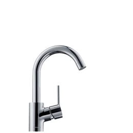 HANSGROHE Talis S egykaros mosdócsaptelep automata lefolyógarnitúrával és 360°-ban elforgatható kifolyóval HANSGROHE Talis S egykaros mosdócsaptelep automata lefolyógarnitúrával és 360°-ban elforgatható kifolyóval