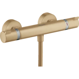 HANSGROHE Ecostat termosztátos zuhanycsaptelep Comfort, falsíkon kívüli szereléshez, szálcsiszolt bronz HANSGROHE Ecostat termosztátos zuhanycsaptelep Comfort, falsíkon kívüli szereléshez, szálcsiszolt bronz
