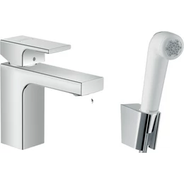 HANSGROHE Vernis Shape egykaros mosdócsaptelep 100, bidé kézizuhannyal és 160 cm-es zuhanytömlővel HANSGROHE Vernis Shape egykaros mosdócsaptelep 100, bidé kézizuhannyal és 160 cm-es zuhanytömlővel