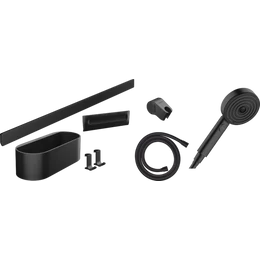 HANSGROHE WallStoris kézizuhany szett 105, 3 jet EcoSmart Activation, zuhanyrúd 70 cm, tároló szett, matt fekete HANSGROHE WallStoris kézizuhany szett 105, 3 jet EcoSmart Activation, zuhanyrúd 70 cm, tároló szett, matt fekete