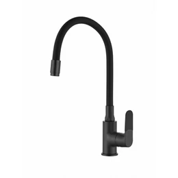 INVENA Joga Plus álló mosogató csaptelep flexibilis kifolyócsővel, fekete INVENA Joga Plus álló mosogató csaptelep flexibilis kifolyócsővel, fekete
