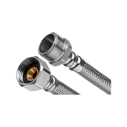 INVENA acélborítású flexibilis bekötőcső 1/2"×1/2" KB 50 cm