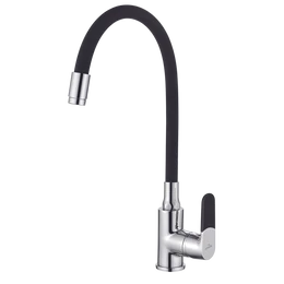 INVENA Joga álló mosogató csaptelep flexibilis kifolyócsővel, fekete/króm INVENA Joga álló mosogató csaptelep flexibilis kifolyócsővel, fekete/króm