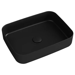 ISVEA Infinity Rectangle kerámia mosdó, 50×36 cm, fekete ISVEA Infinity Rectangle kerámia mosdó, 50×36 cm, fekete