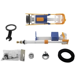 KERASAN Babel, Cento gazdaságos öblítőmechanika alsó bekötéssel kombi tartályhoz, króm KERASAN Babel, Cento gazdaságos öblítőmechanika alsó bekötéssel kombi tartályhoz, króm