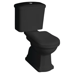 KERASAN Retro álló WC, hátsó kifolyású, tartállyal, öblítőmechanikával, ülőke nélkül, matt fekete KERASAN Retro álló WC, hátsó kifolyású, tartállyal, öblítőmechanikával, ülőke nélkül, matt fekete
