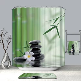 Zuhanyfüggöny, textil 180x200 mm, Feng-Shui