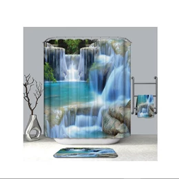 Zuhanyfüggöny, textil 180x200 mm, Vízesés