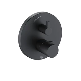 KLUDI Nova Fonte Puristic falsík alatti termosztátos zuhanycsap, matt fekete KLUDI Nova Fonte Puristic falsík alatti termosztátos zuhanycsap, matt fekete