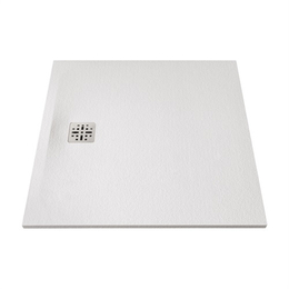 MARMY Dolomite zuhanytálca - 100×100 matt fehér (prada white)