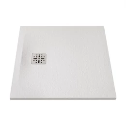 MARMY Dolomite zuhanytálca - 80×80 matt fehér (prada white)