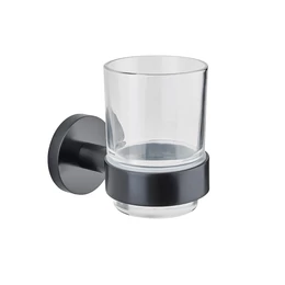 MOFÉM Fiesta Black pohártartó üvegpohárral