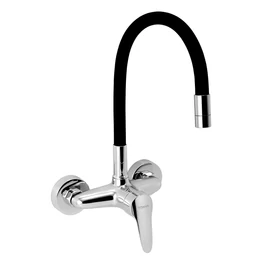 NOVASERVIS Titania Iris New (Zumba) fali mosogató csaptelep flexibilis kifolyócsővel, fekete NOVASERVIS Titania Iris New (Zumba) fali mosogató csaptelep flexibilis kifolyócsővel, fekete