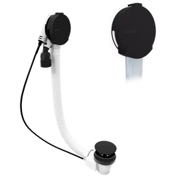 POLYSAN Marble kád le- és túlfolyó, kádtöltővel, bovdenes, 800 mm, matt fekete POLYSAN Marble kád le- és túlfolyó, kádtöltővel, bovdenes, 800 mm, matt fekete