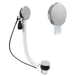 POLYSAN kád le- és túlfolyó, kádtöltővel, bovdenes, 600 mm, átm.: 72 mm, króm POLYSAN kád le- és túlfolyó, kádtöltővel, bovdenes, 600 mm, átm.: 72 mm, króm