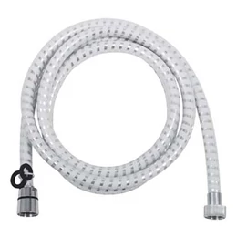 QUADRAT Biflex zuhany gégecső, műanyag, króm-fehér, 2 m QUADRAT Biflex zuhany gégecső, műanyag, króm-fehér, 2 m