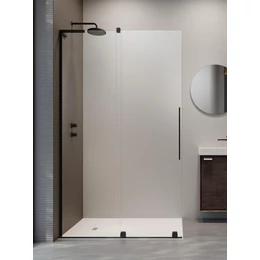 RADAWAY Furo SL Black Walk-in fekete zuhanyfal