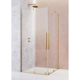RADAWAY Furo Gold KDD szögletes arany zuhanykabin (1 oldal)