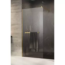 RADAWAY Modo New Gold II Walk-in zuhanyfal törölközőtartóval