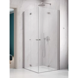 RADAWAY Nes Brushed Nickel KDD-B szögletes szálcsiszolt króm zuhanykabin (1 oldal)
