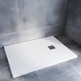 RADAWAY Kios SEw F lapos szögletes műmárvány zuhanytálca, fehér RADAWAY Kios SEw F lapos szögletes műmárvány zuhanytálca, fehér