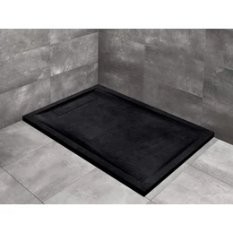 RADAWAY Doris F lapos szögletes műmárvány zuhanytálca, fekete RADAWAY Doris F lapos szögletes műmárvány zuhanytálca, fekete