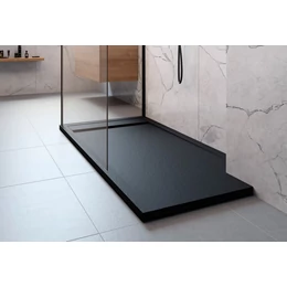 RADAWAY Teos F lapos szögletes műmárvány zuhanytálca, fekete RADAWAY Teos F lapos szögletes műmárvány zuhanytálca, fekete