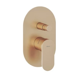 RAVAK Eleganta falba süllyesztett csaptelep, kétutas, belső egységgel, szálcsiszolt rose gold