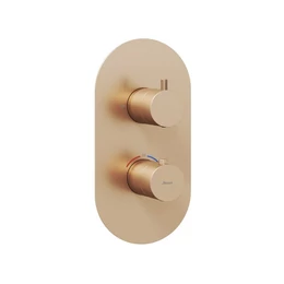 RAVAK Espirit falba süllyesztett termosztátos csaptelep, kétutas, R-boxhoz, szálcsiszolt rose gold