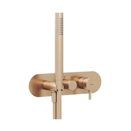 RAVAK Espirit falba süllyesztett csaptelep, háromutas, R-boxhoz, szálcsiszolt rose gold RAVAK Espirit falba süllyesztett csaptelep, háromutas, R-boxhoz, szálcsiszolt rose gold