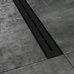 RAVAK Runway zuhanyfolyóka (rozsdamentes acél) - fekete