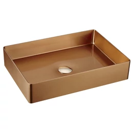 SAPHO Aurum inox mosdó klik-klak lefolyóval, 50×35,2 cm, rózsaarany SAPHO Aurum inox mosdó klik-klak lefolyóval, 50×35,2 cm, rózsaarany