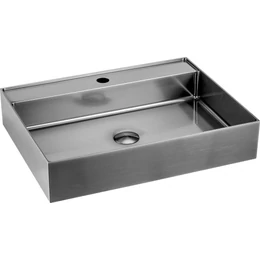 SAPHO Aurum mosdó klik-klak lefolyóval, 55×42 cm, szálcsiszolt inox SAPHO Aurum mosdó klik-klak lefolyóval, 55×42 cm, szálcsiszolt inox