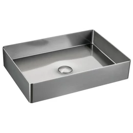 SAPHO Aurum mosdó klik-klak lefolyóval, 50×35,2 cm, szálcsiszolt inox SAPHO Aurum mosdó klik-klak lefolyóval, 50×35,2 cm, szálcsiszolt inox