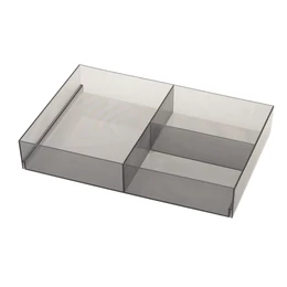 SAPHO műanyag rendező fiókba, 202×50×302 mm, füstszínű SAPHO műanyag rendező fiókba, 202×50×302 mm, füstszínű