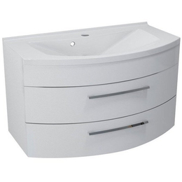 SAPHO Julie mosdótartó szekrény, 2 fiókos, 90×50×50 cm, fehér