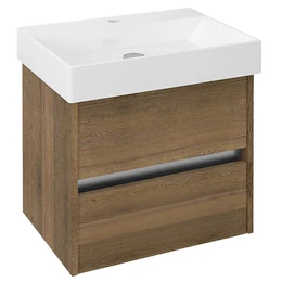 SAPHO Nirona mosdótartó szekrény, 2 fiókkal, 57×51,5×43 cm, sherwood tölgy SAPHO Nirona mosdótartó szekrény, 2 fiókkal, 57×51,5×43 cm, sherwood tölgy