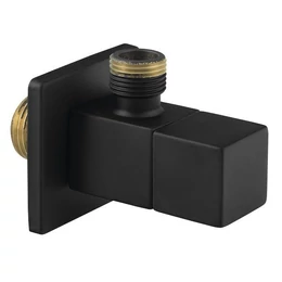 SAPHO sarokszelep rozettával, 1/2"×3/8", matt fekete