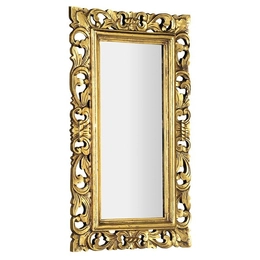 SAPHO Samblung tükör fa kerettel, 40×70 cm, arany