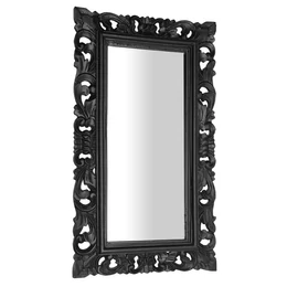 SAPHO Samblung tükör fa kerettel, 40×70 cm, fekete