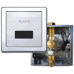 RAMI-8010 infravezérlésű vizelde öblítő szelep, falon belüli, elemes RAMI-8010 infravezérlésű vizelde öblítő szelep, falon belüli, elemes